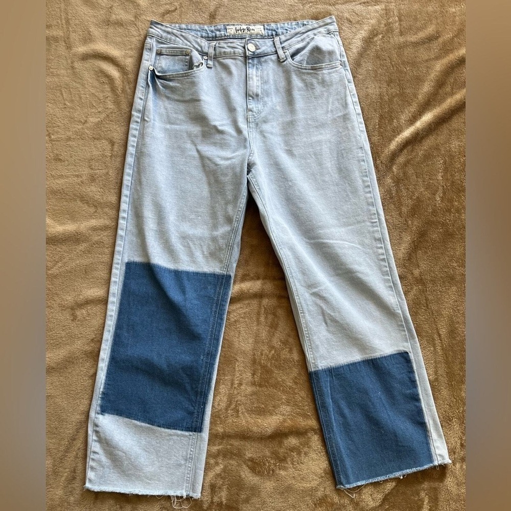 Indigo Rein Multi Color/Patchwork Jeans Women's Size 15, 31x28